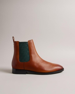 Bottines Chelsea Ted Baker Patterned Elastic Marron Homme | SYW-57382517